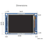 Waveshare 16498 3.2inch 320x240 Pixels Touch LCD (D), With Touch Panel And Stand-Alone Controllers