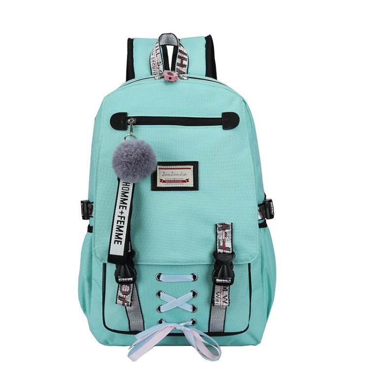 Sports and Leisure USB Charging Anti-Theft Backpack — Pink