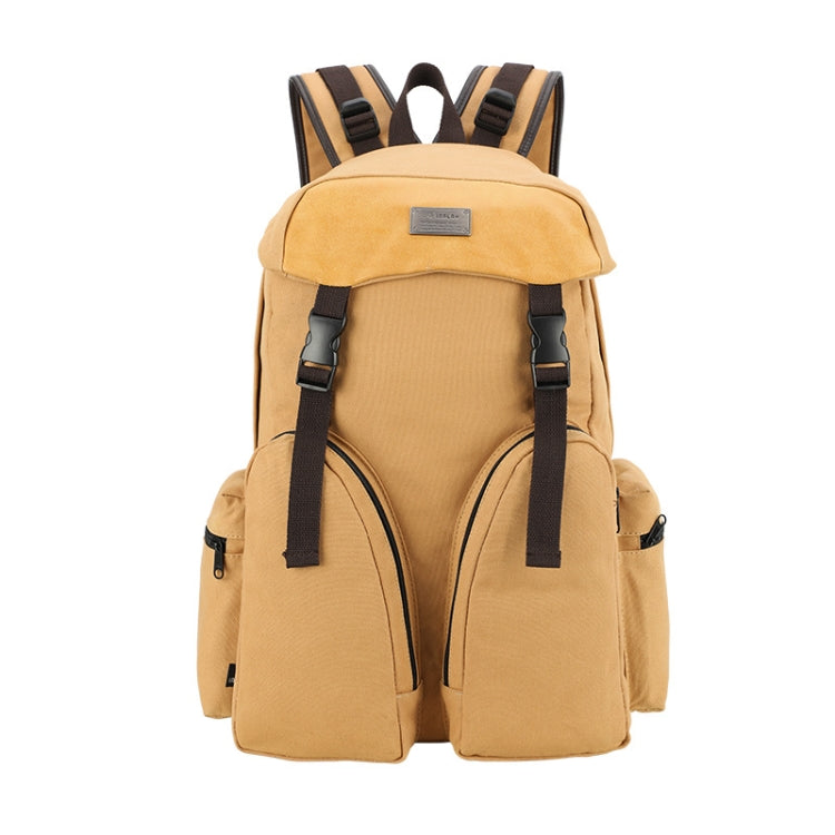 B0031 Mori Color Matching Backpack Wear-Resistant And Scratch-Resistant Computer Bag — Coffee