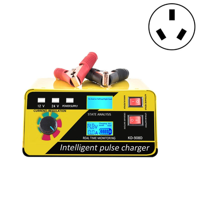 KD-908D Lead-Acid Battery Intelligent Repair Charger Car Battery Charger — UK Plug