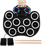 Portable Hand Roll Electronic Drum Flashing Light Bluetooth Drum