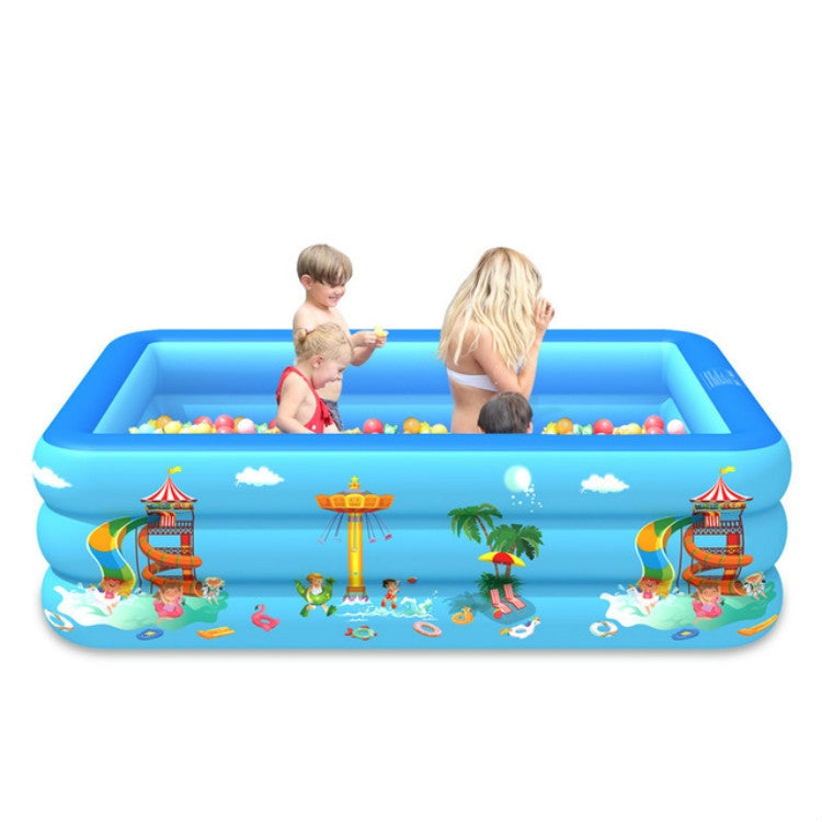 Household Indoor and Outdoor Amusement Park Pattern Children Square Inflatable Swimming Pool — view 5