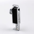 CS-012 3 PCS Lychee Pattern Leather Double Ring Corkscrew Keychain