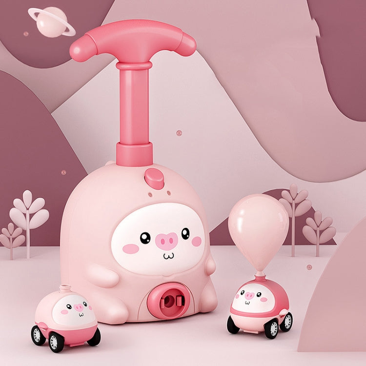 Children Educational Pneumatic Air Powered Car Balloon Scooter Toy — Pink Piggy (1 Car 6 Balloons)