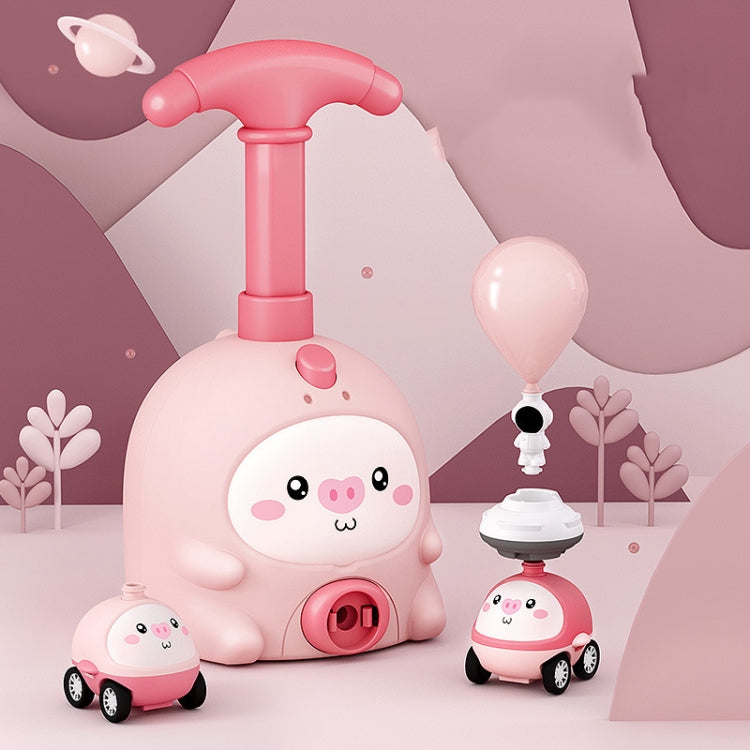 Children Educational Pneumatic Air Powered Car Balloon Scooter Toy — Pink Piggy(1 Car 6 Balloons+Flying)