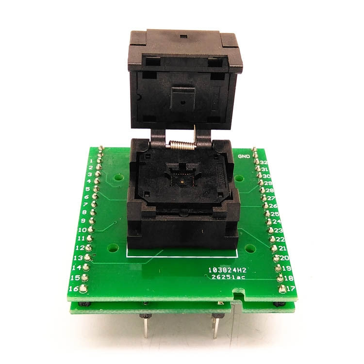 QFN32-0.5 Burning Seat Chip Test Seat Flip Shrapnel Double-Layer Board Programming Seat