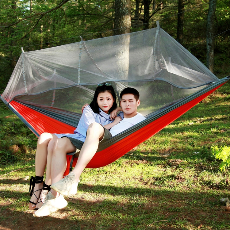 1-2 Person Outdoor Mosquito Net Parachute Hammock Camping Hanging Sleeping Bed Swing Portable Double Chair, 260 x 140cm — TBD055103901C