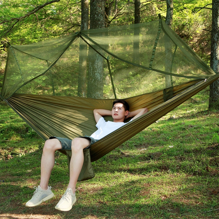 1-2 Person Outdoor Mosquito Net Parachute Hammock Camping Hanging Sleeping Bed Swing Portable Double Chair, 260 x 140cm — TBD055103901E