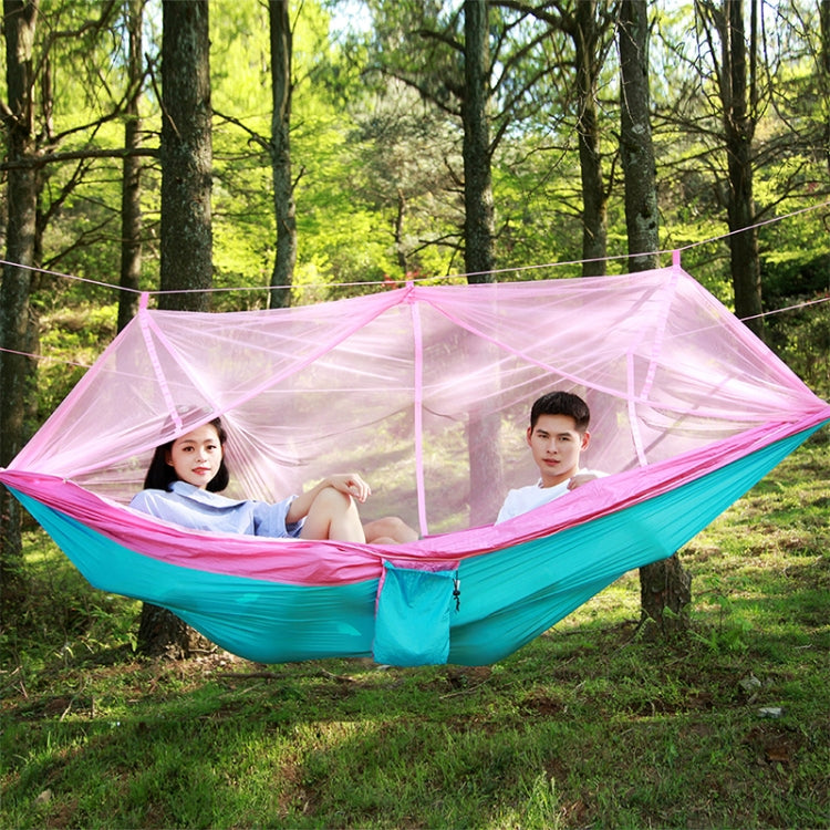 1-2 Person Outdoor Mosquito Net Parachute Hammock Camping Hanging Sleeping Bed Swing Portable Double Chair, 260 x 140cm — TBD055103901J