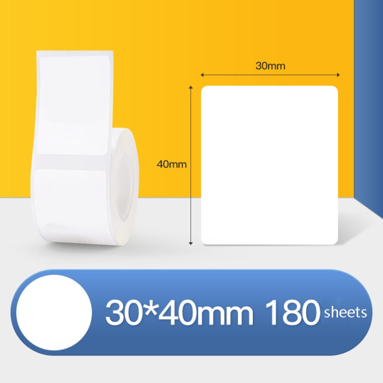 Thermal Label Paper Self-Adhesive Paper Fixed Asset Food Clothing Tag Price Tag for NIIMBOT B11 / B3S, Size: 45x15mm 400 Sheets — 30x30mm 230 Sheets