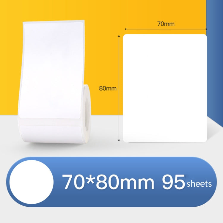 Thermal Label Paper Self-Adhesive Paper Fixed Asset Food Clothing Tag Price Tag for NIIMBOT B11 / B3S, Size: 45x15mm 400 Sheets — 70x40mm 180 Sheets