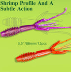 12 in 1 Salted Shrimp Type Fishy Lure Soft Bait Soft