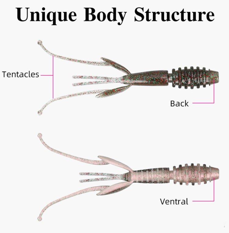 12 in 1 Salted Shrimp Type Fishy Lure Soft Bait Soft
