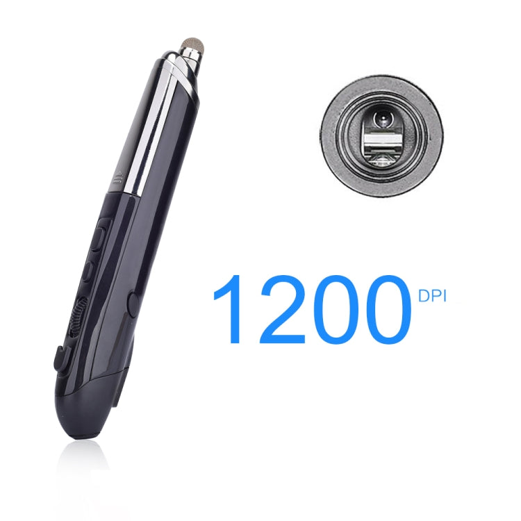 PR-08 1600DPI 6 Keys 2.4G Wireless Electronic Whiteboard Pen Multi-Function Pen Mouse PPT Flip Pen