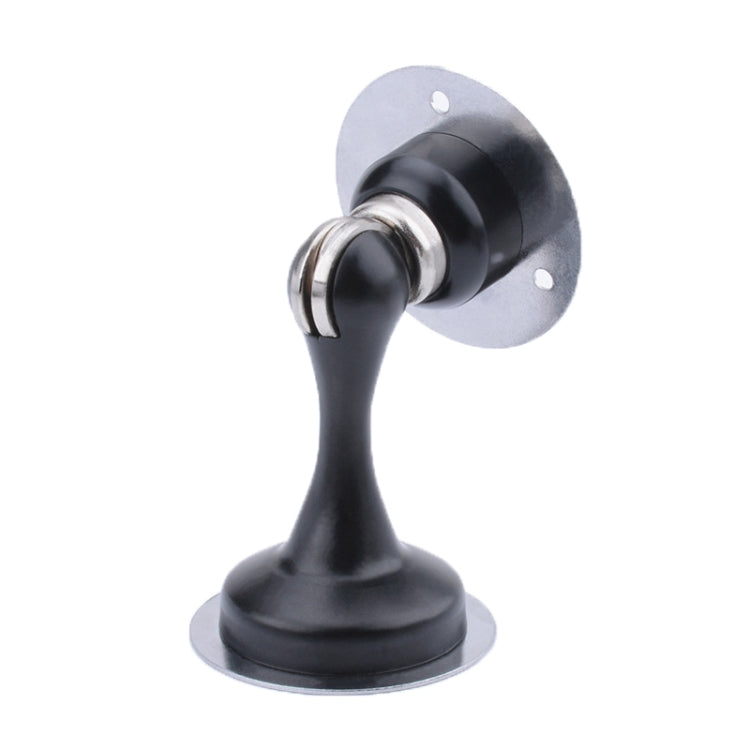 Punch-Free Stainless Steel Thickened Strong Magnetic Door Stopper — Black