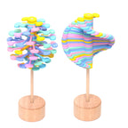 KBX-001 Rotating Decompression Stick Children Wooden Toys — Macaron