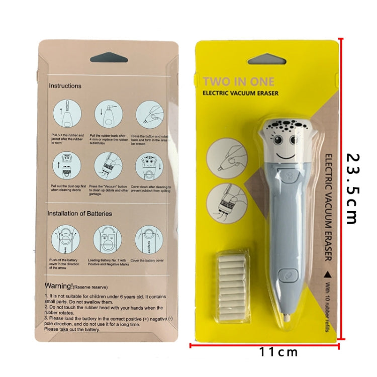 2 in 1 Vacuum Cleaner Electric Eraser Creative Students Studying Stationery