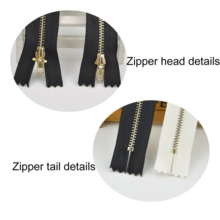 100 PCS No.3 Metal Copper Zipper Pants Placket Zipper