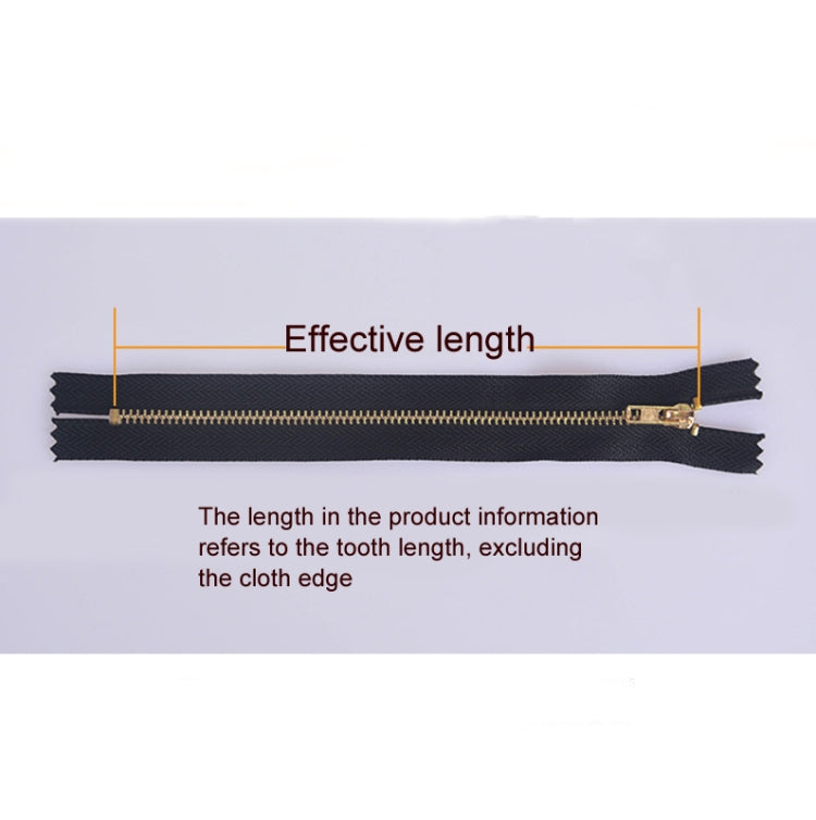 100 PCS No.3 Metal Copper Zipper Pants Placket Zipper
