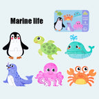 DUOQU Children Early Education Picture Puzzle Toy Box Set — Ocean Animal
