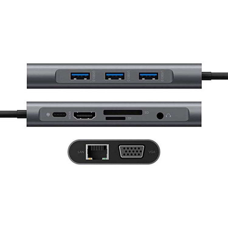Type-C Multi-Function Docking Station PD Fast Charging HUB, 10 in 1