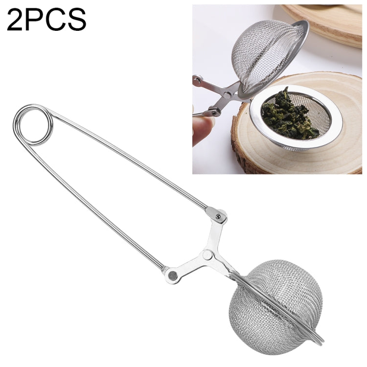 2 PCS Stainless Steel Sphere Mesh Tea Strainer Coffee Herb Spice Filter Tea Infuser