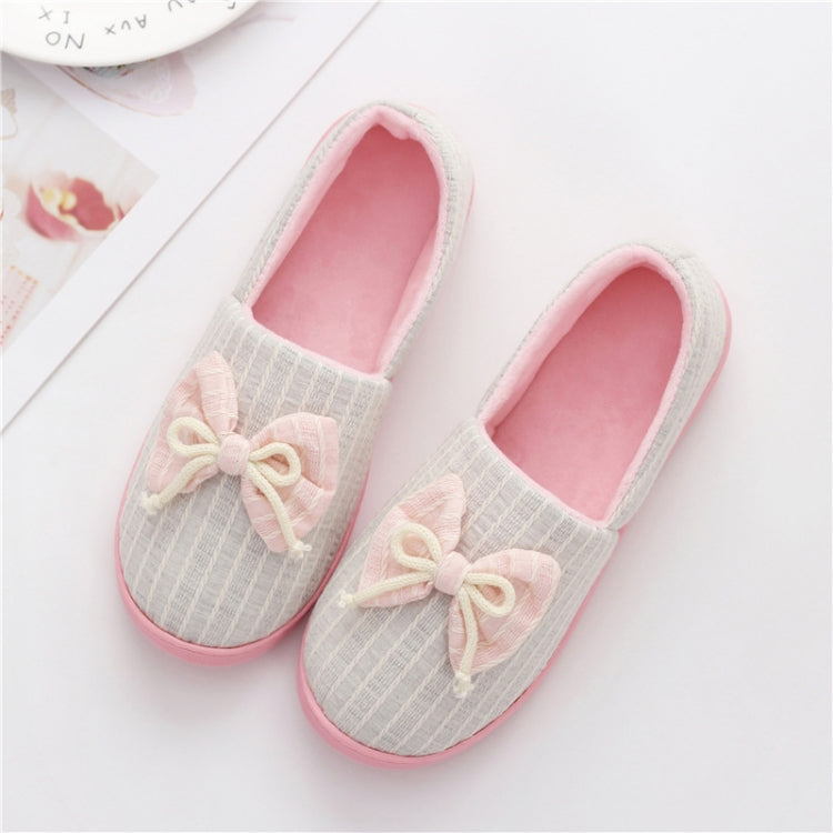 Autumn And Winter Non-Slip Confinement Shoes Pregnant Women Postpartum Home Cotton Slippers — Gray