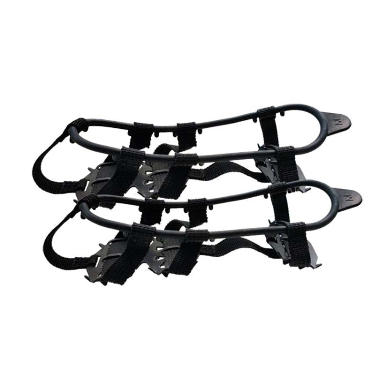 Outdoor 24-Tooth Reinforced Crampons Non-Slip Shoe Covers Snow Claws Winter Hiking Shoes Spikes Chain, Size: L (40-45)