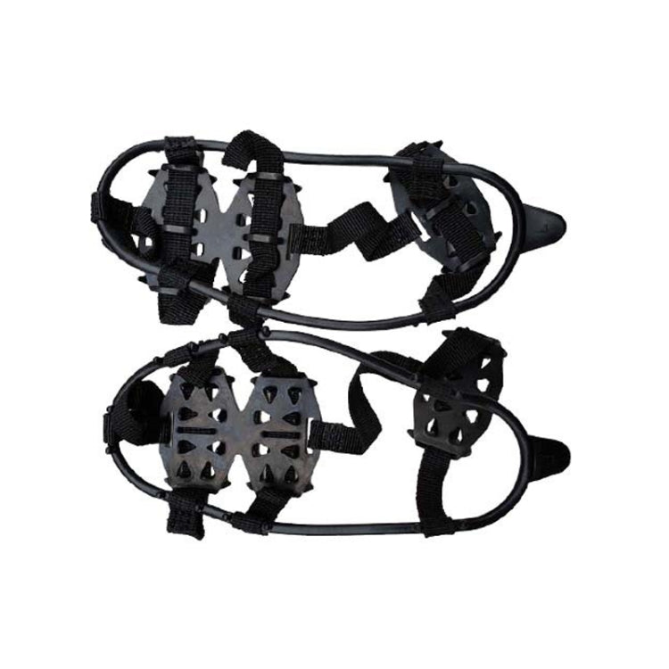 Outdoor 24-Tooth Reinforced Crampons Non-Slip Shoe Covers Snow Claws Winter Hiking Shoes Spikes Chain, Size: L (40-45)