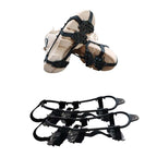 Outdoor 24-Tooth Reinforced Crampons Non-Slip Shoe Covers Snow Claws Winter Hiking Shoes Spikes Chain, Size: L (40-45)