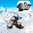 Outdoor 24-Tooth Reinforced Crampons Non-Slip Shoe Covers Snow Claws Winter Hiking Shoes Spikes Chain, Size: L (40-45)