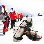 Outdoor 24-Tooth Reinforced Crampons Non-Slip Shoe Covers Snow Claws Winter Hiking Shoes Spikes Chain, Size: L (40-45)