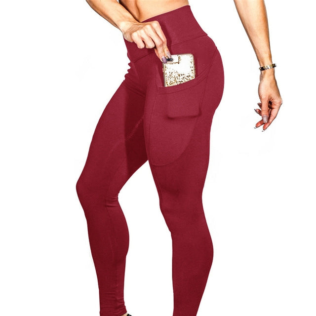 Yoga Pants With Pockets Women Sport Leggings Jogging Workout Running Leggings Stretch High Elastic Gym Tights Women Legging, S, M, L, XL — view 13
