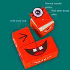 Wooden Children Puzzle Challenge Level Toy Expression Thinking Training Building Block — view 5