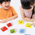 Wooden Children Puzzle Challenge Level Toy Expression Thinking Training Building Block — view 8