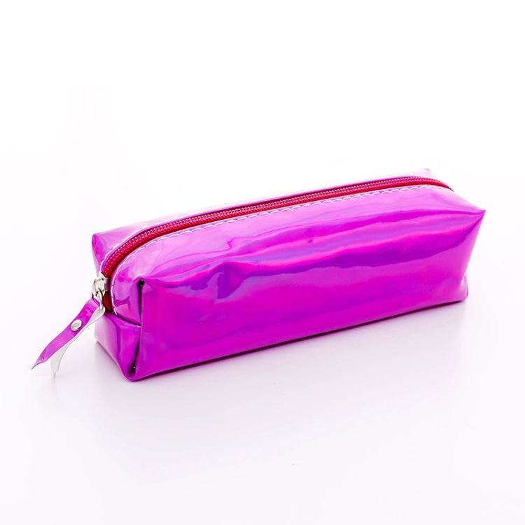 Iridescent Laser Pencil Case PU School Stationery Gift Cute Pencil Box — Blue