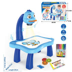 Smart Children Projection Painting Board Multifunctional Drawing Table Toy Set — Pink