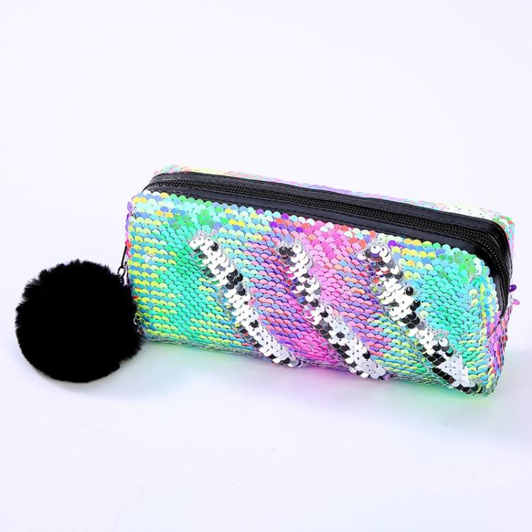 Reversible Sequin Pencil Case for Girls School Supplies Super Big Stationery Gift Magic Makeup Bag — view 15