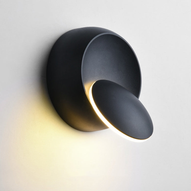 LED Wall Lamp 360 Degree Rotation Adjustable Bedside Light White Black Creative Wall Lamp Black Modern Aisle Round Lamp, Color Temperature:White/White, Color Temperature:White/Black, Color Temperature:Warm White/White, Color Temperature:Warm White/Blac... — view 7