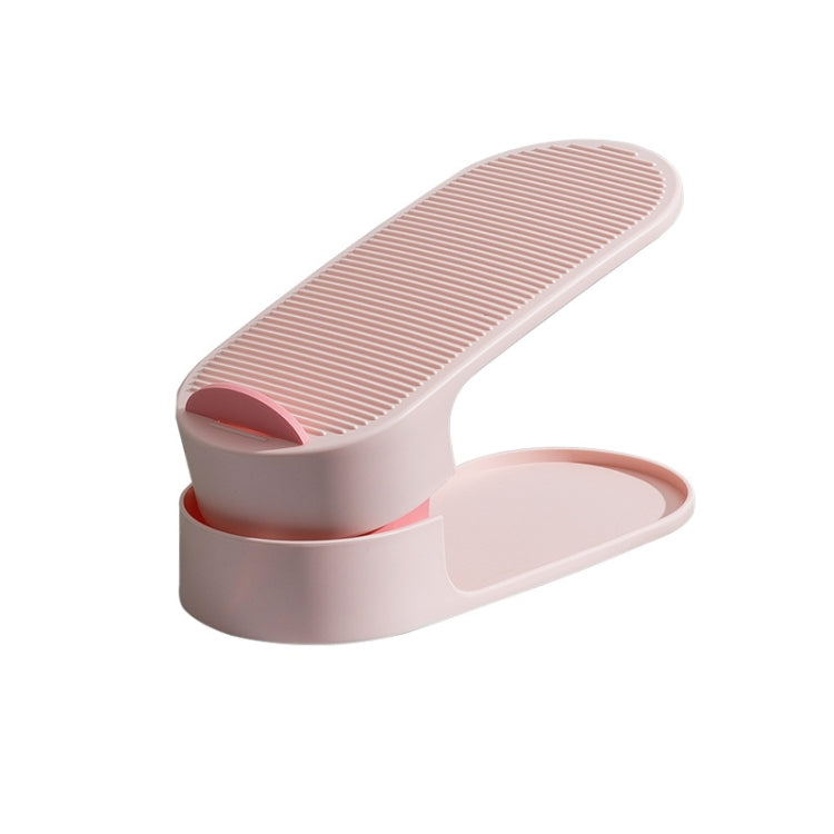 Shoe Cabinet Storage Double Adjustable Shoe Rack — Pink