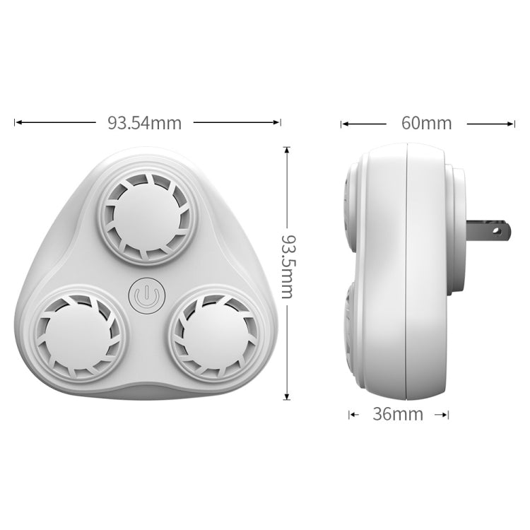 BG310 3-Horn Ultrasonic Automatic Frequency Conversion Mouse Repeller/Insect Repellent/Mosquito Repellent