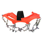 Outdoor 18-Tooth 430 Stainless Steel Crampons Snow Hiking Shoes Spikes Non-Slip Shoe Covers，SIze: