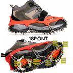 Outdoor 18-Tooth 430 Stainless Steel Crampons Snow Hiking Shoes Spikes Non-Slip Shoe Covers，SIze: