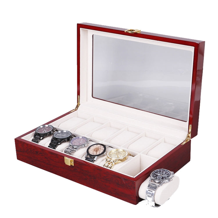 Wooden Baking Paint Watch Box Jewelry Storage Display Box — 10-bit Paint