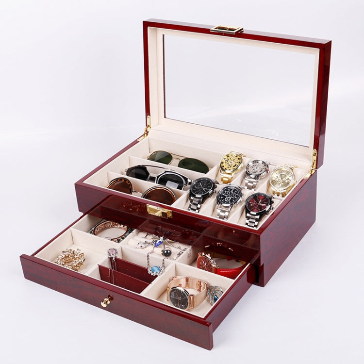 Wooden Baking Paint Watch Box Jewelry Storage Display Box — 20-bit Paint