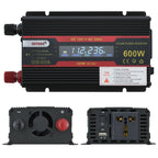 XUYUAN 600W Car Inverter LCD Display Converter — 12V to 220V
