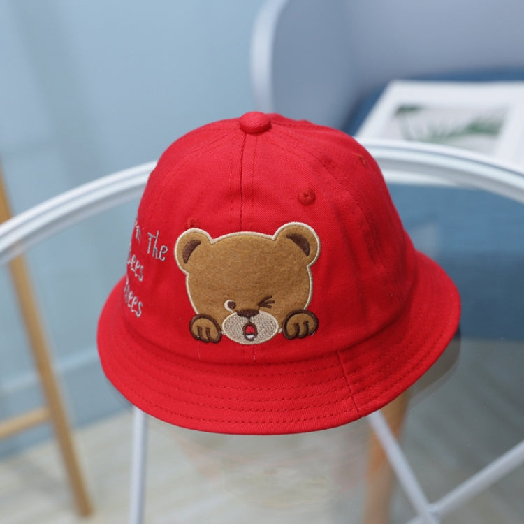 MZ8871 Cartoon Little Bear Pattern Children Basin Hat Baby Fisherman Hat