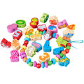 Children Stringing Threading Toys Early Education Cognitive Wooden Beads