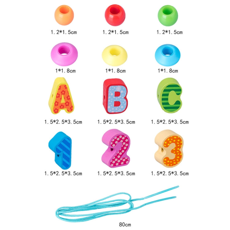 Children Stringing Threading Toys Early Education Cognitive Wooden Beads — view 6