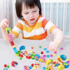Children Stringing Threading Toys Early Education Cognitive Wooden Beads — view 7